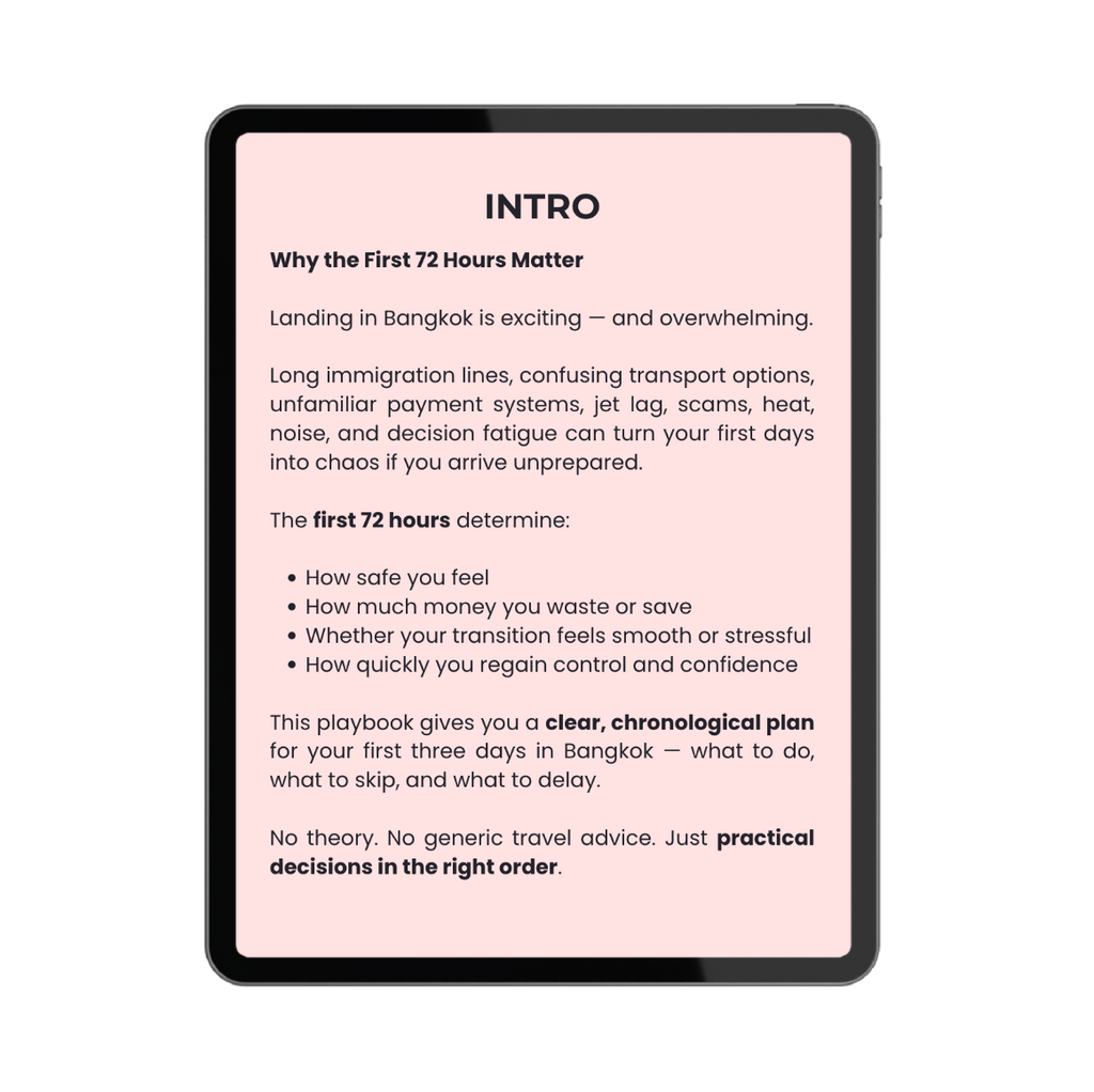 Bangkok First 72 Hours Playbook™