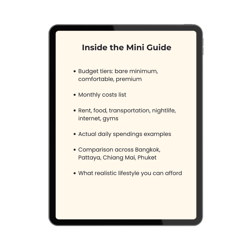 Thailand Cost of Living Breakdown Mini Guide™