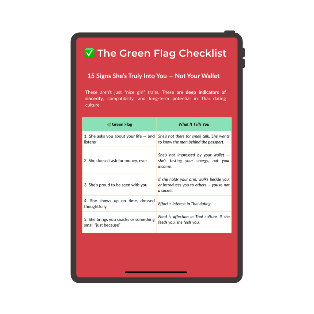 The Thai Dating Green Flag Checklist™