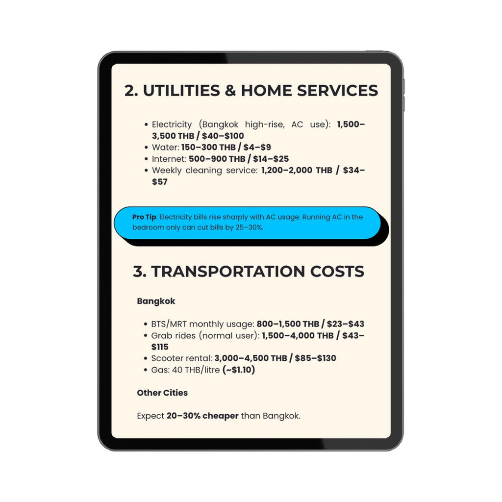 Thailand Cost of Living Breakdown Mini Guide™