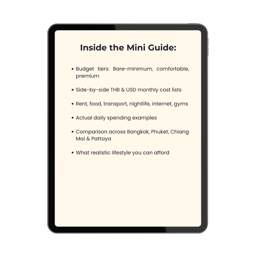 Thailand Cost of Living Breakdown Mini Guide™