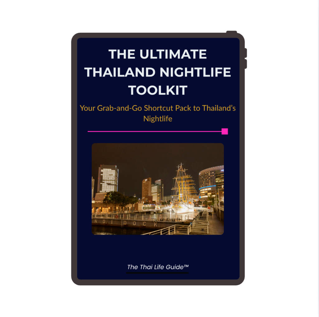 Book titled 'The Ultimate Thailand Nightlife Toolkit' with a cityscape on the cover.